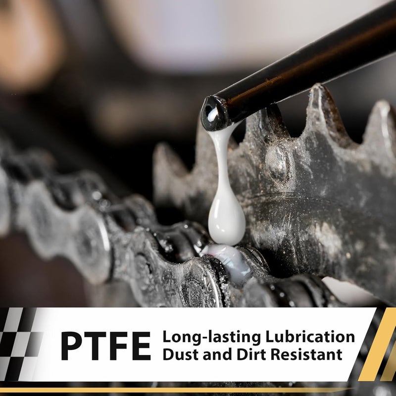 Keze Dry Bike Chain Lube MTB Mountain Bicycle Chain Oil Ceramic Bike Lube with PTFE Ebike Lubricant Against Wear, Reduces Friction Noise & Chainsuck, for Dry and Dusty Weather Conditions, 120 ml - Image 3